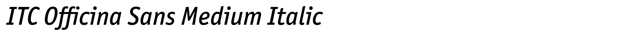 ITC Officina Sans Medium Italic image